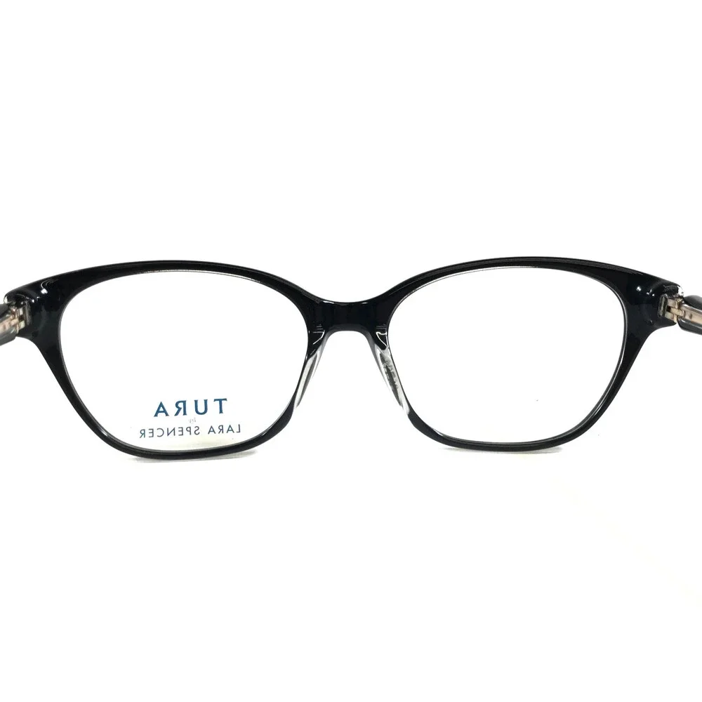 Tura by Lara Spencer Eyeglasses Frame LS114 BLK Black on Clear Cat Eye 53-16-135